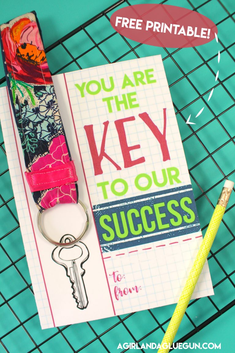 Tutorial: Key fob teacher gift, plus printable