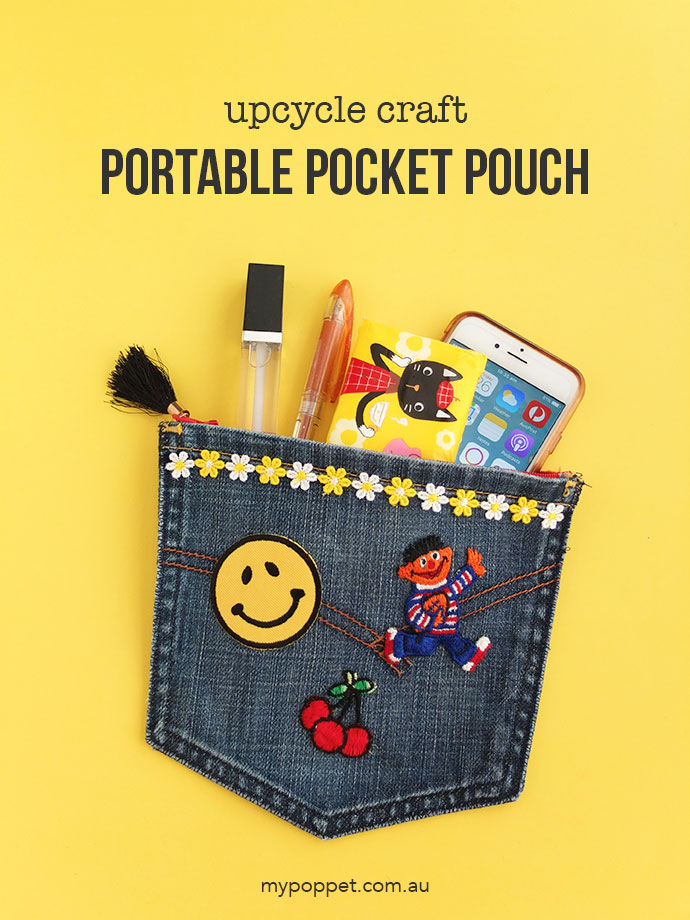 Tutorial: Jeans pocket zip pouch