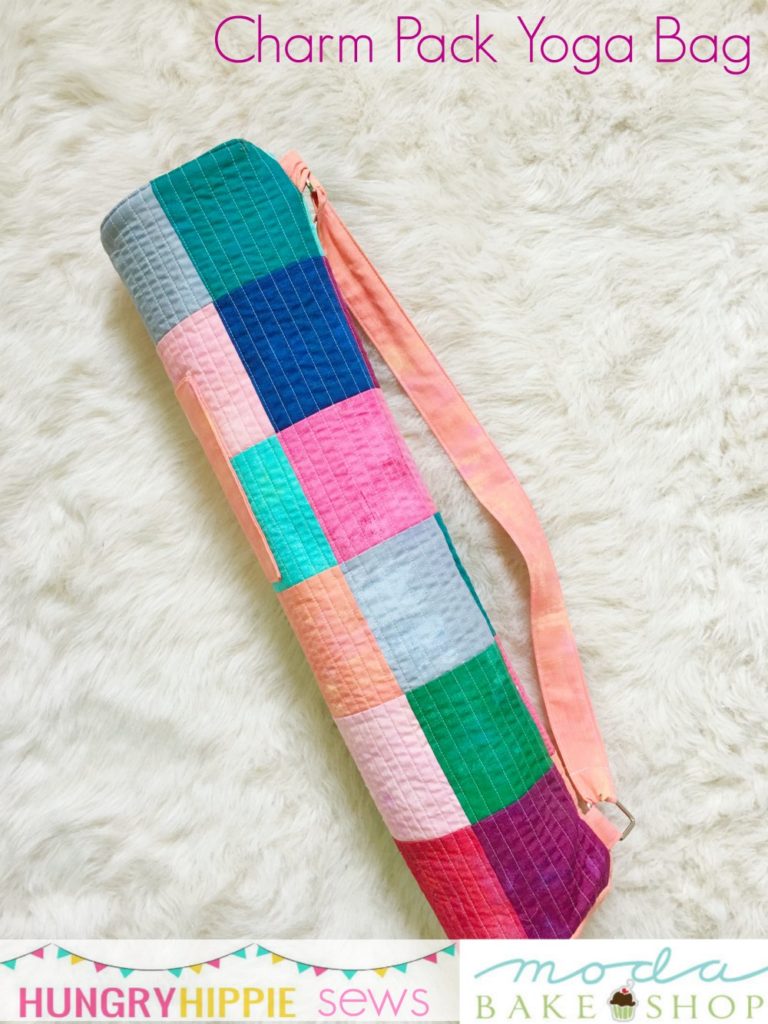 Tutorial: Charm square patchwork yoga mat bag