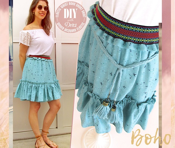 Tutorial: Boho short ruffle skirt