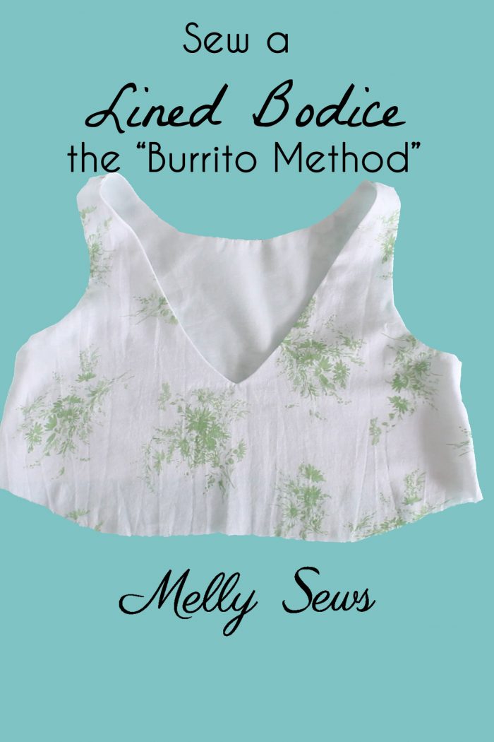 Tutorial: Burrito method for sewing a lined bodice