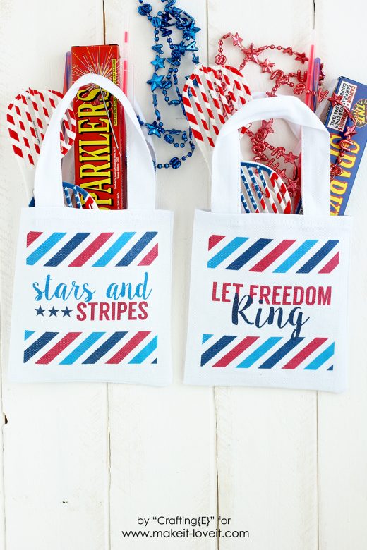 Tutorial: 4th of July parade bags, plus printable designs