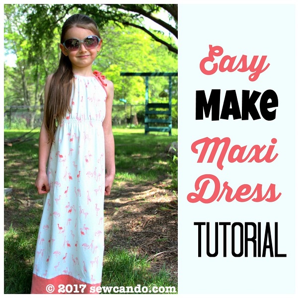 Tutorial: Shoulder tie maxi dress