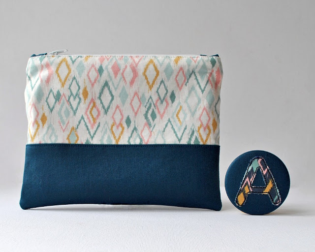 Tutorial: Sew a color block zip pouch