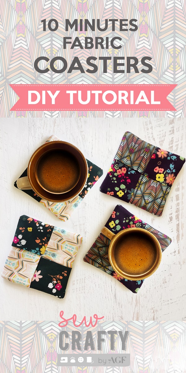 Video tutorial: 10 minute fabric coasters