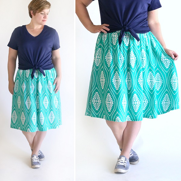 Tutorial: Flat front gathered skirt