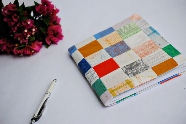 Tutorial: Patchwork composition book cover