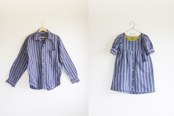 Tutorial: Men's shirt made into a little girl's dress