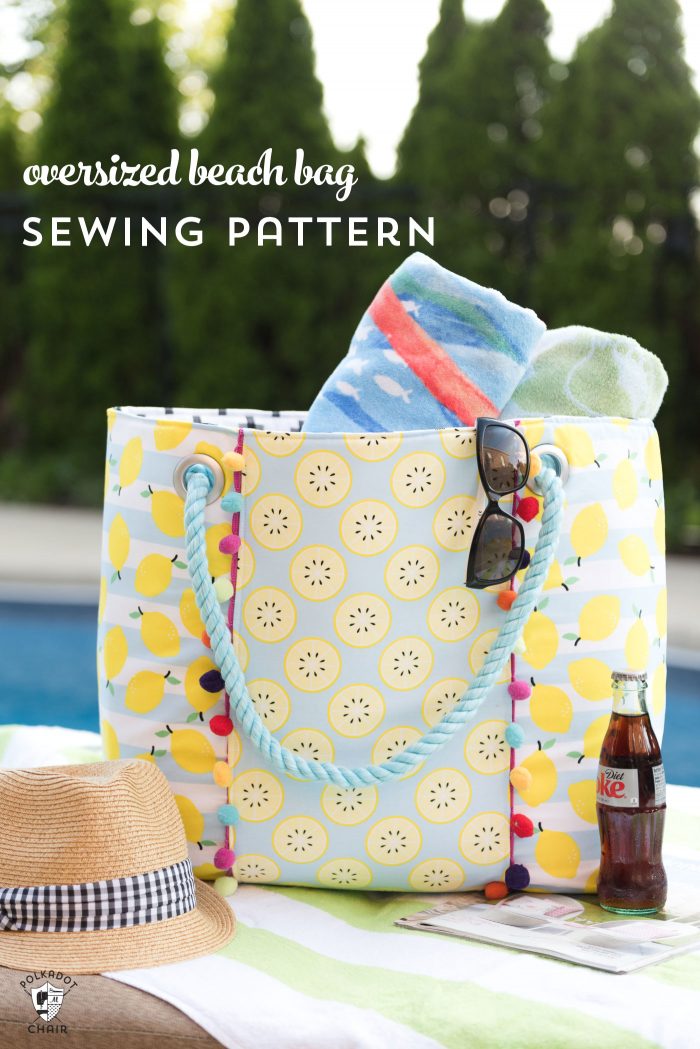 Tutorial and pattern: Oversized beach tote