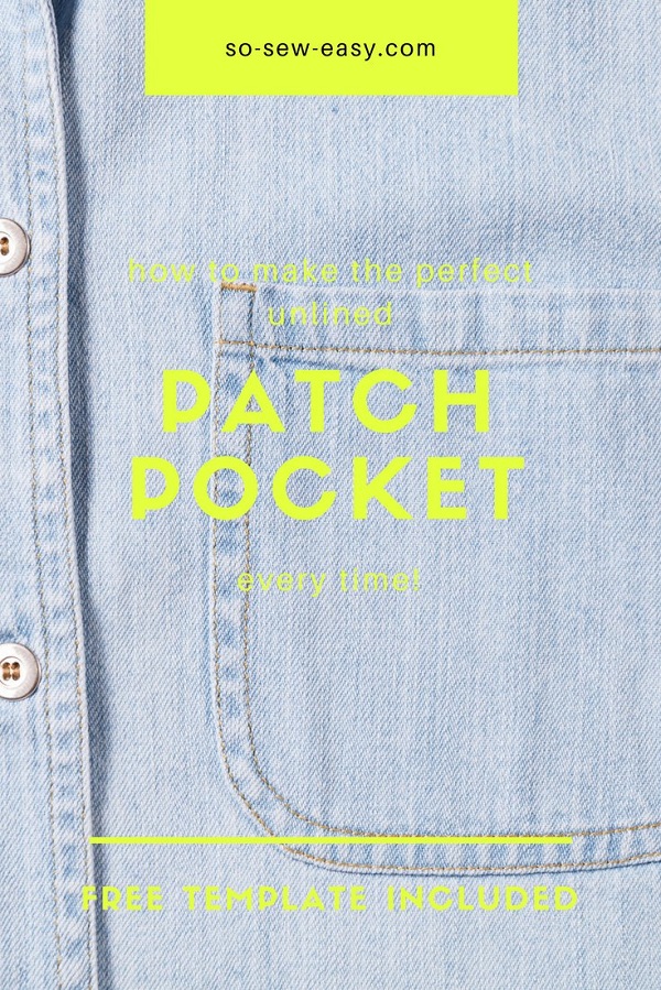 Tutorial: Sew a perfect patch pocket