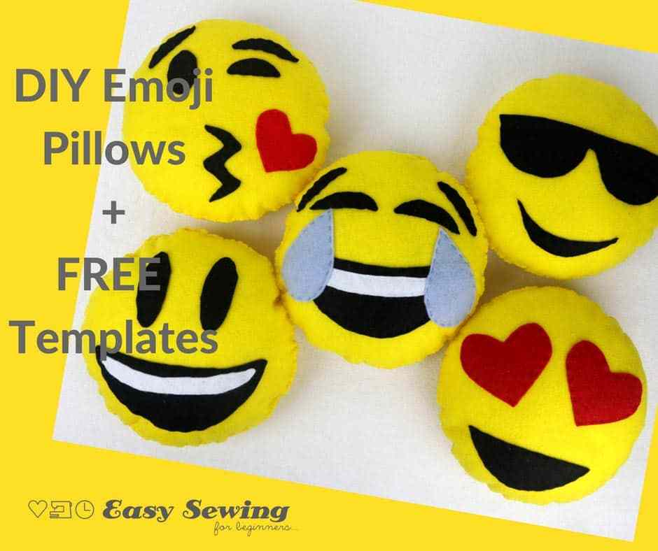 Tutorial and pattern: Emoji mini pillows