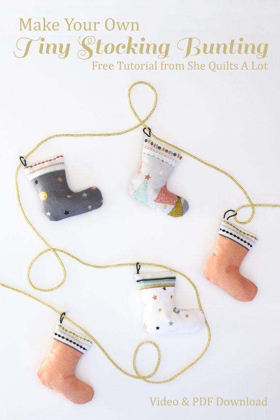 Tutorial: Patchwork stocking bunting