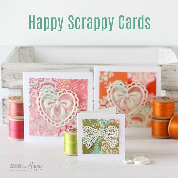 Tutorial: Scrap fabric and lace cards