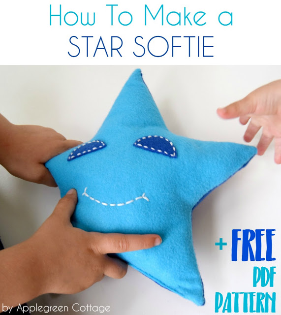 Tutorial and pattern: Star softie that kids can make