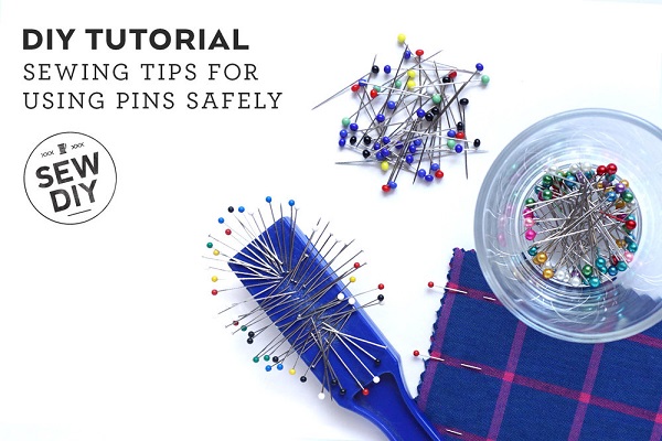 Sewing pin safety tips