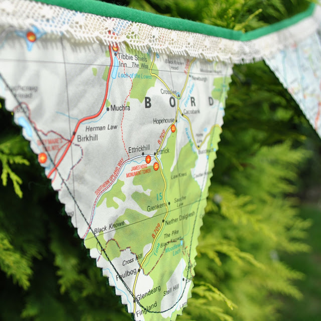 Tutorial: Vintage map bunting