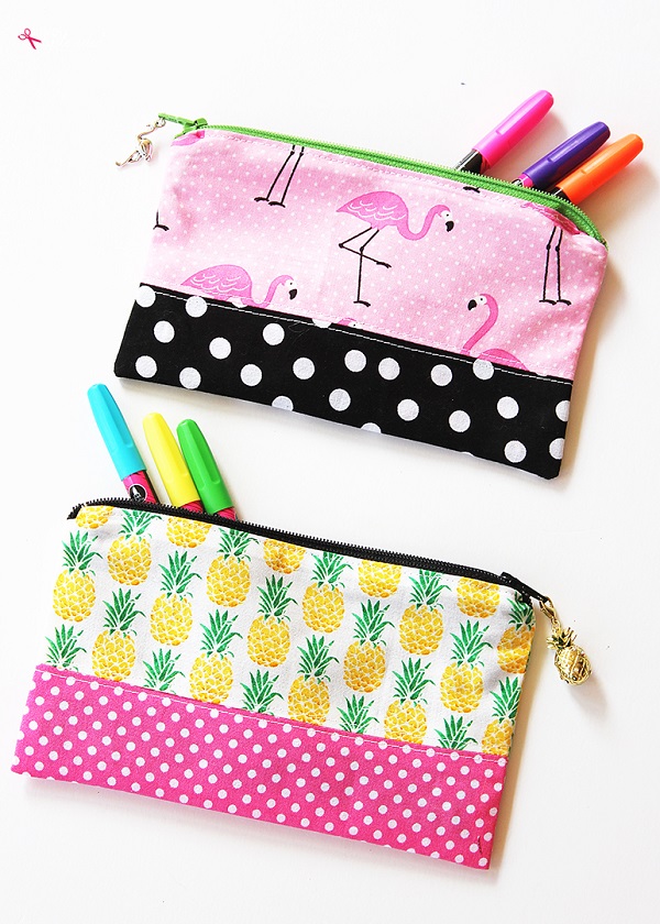 Tutorial: Simple zipper pencil pouch