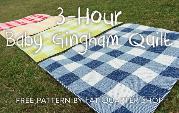 Tutorial and pattern: Gingham baby quilt