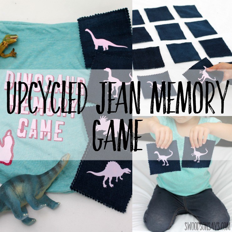 Tutorial: Matching game from upcycled denim and heat transfer vinyl