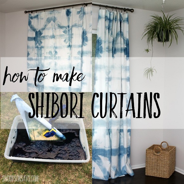 Tutorial: Shibori indigo dyed curtains