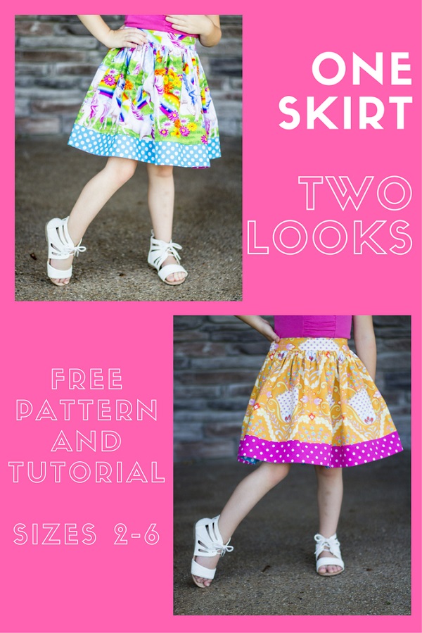 Tutorial: Little girl's reversible twirly skirt