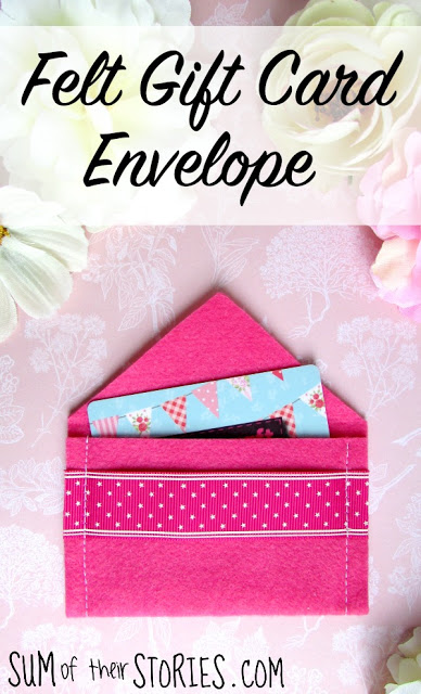 Tutorial: Easy felt gift card envelope