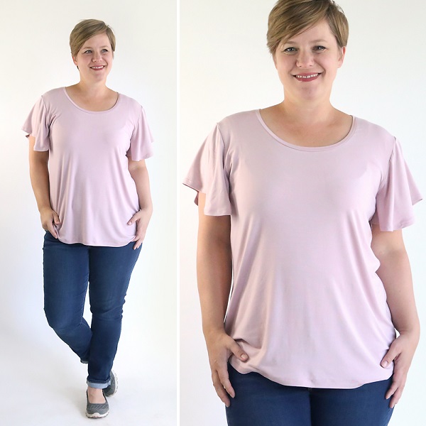 Tutorial and pattern: Women's flutter sleeve t-shirt