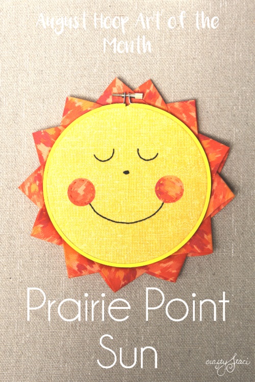 Tutorial and pattern: Prairie point sun hoop art