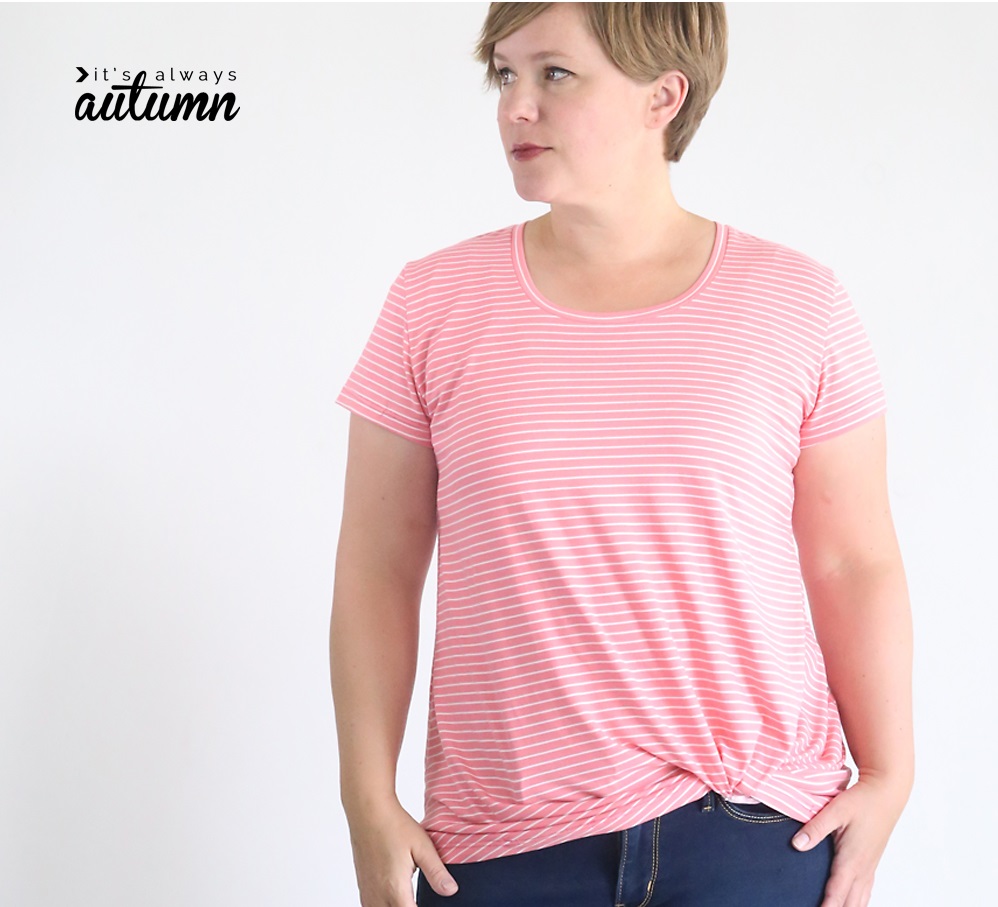 How to make a v-neck t-shirt {sewing pattern and tutorial} - It's Always  Autumn
