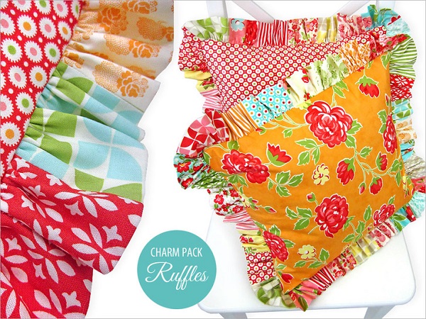 Tutorial: Throw pillows with charm pack ruffles