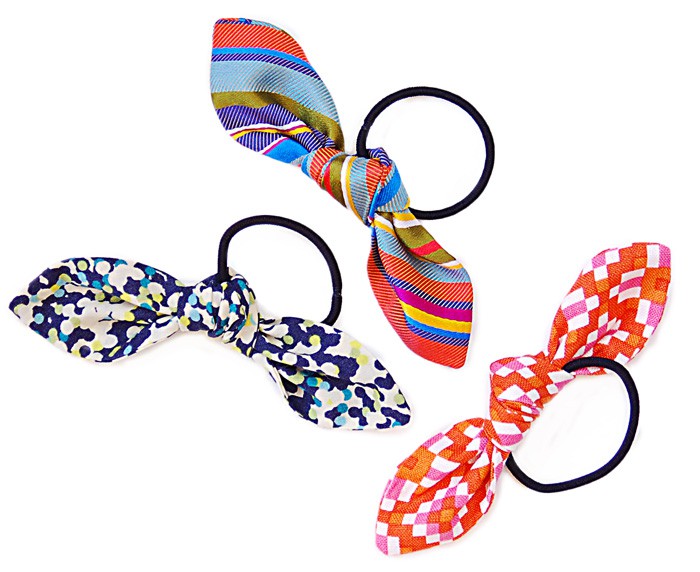 Tutorial and pattern: Scrap fabric bow hair tie