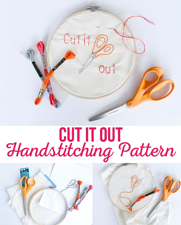 Tutorial and pattern: Cut It Out embroidery pattern