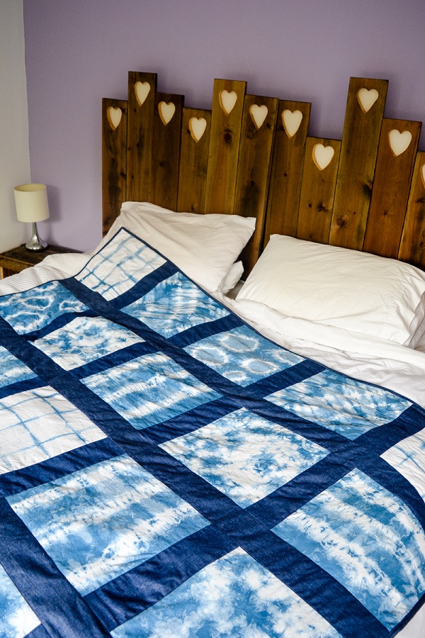 Tutorial: Shibori indigo dyed quilt