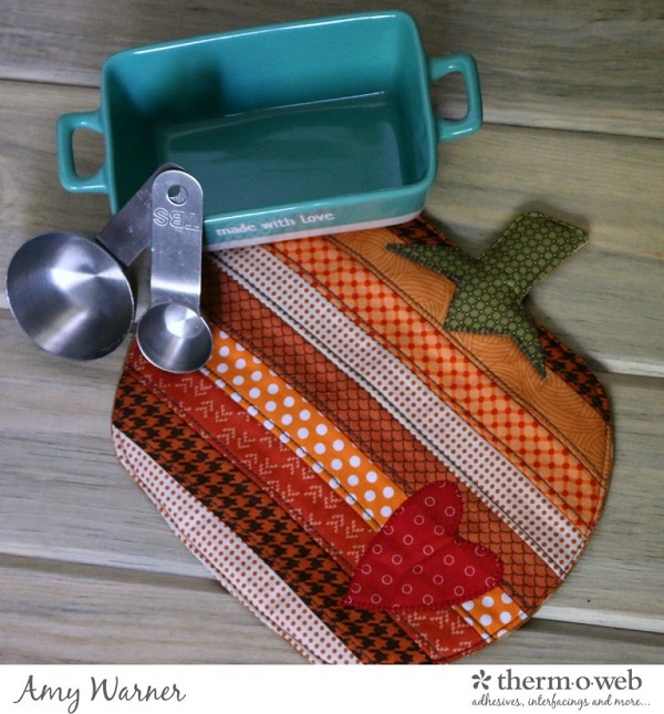 Tutorial: Patchwork pumpkin potholder