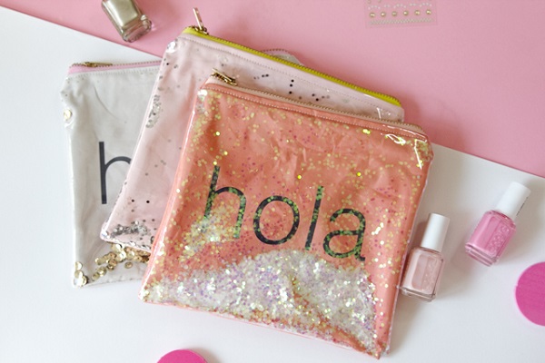 Tutorial: Glitter window zip pouch