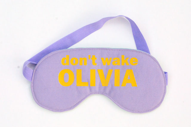 Tutorial and pattern: Personalized sleep mask