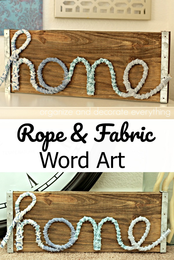 Tutorial: Fabric wrapped rope word art