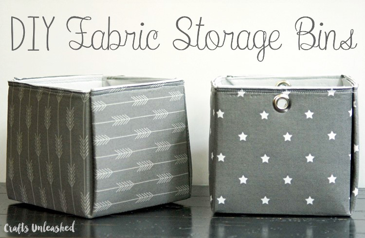 Tutorial: Fat quarter fabric storage bins