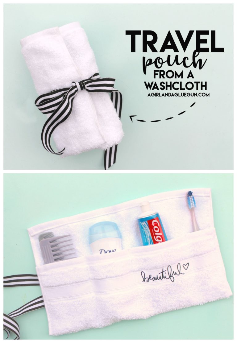 Tutorial: Easy travel organizer pouch from a washcloth