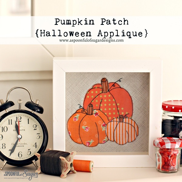 Tutorial and pattern: Pumpkin patch applique design