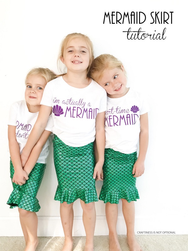 Tutorial: Easy mermaid skirt for kid costumes or dress-up