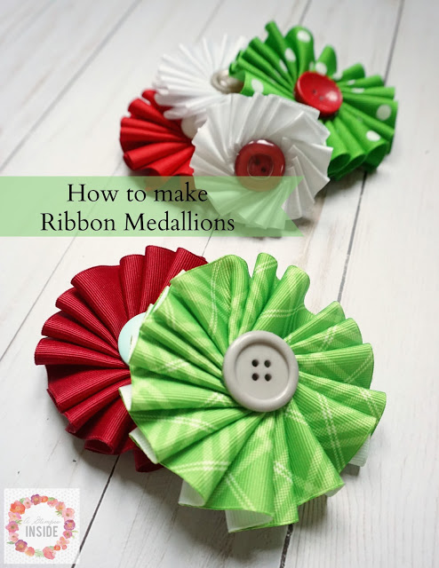 Tutorial: Gathered ribbon medallions