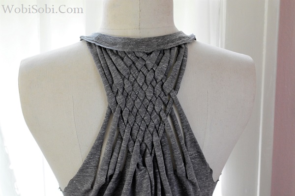 Tutorial: Woven back t-shirt refashion