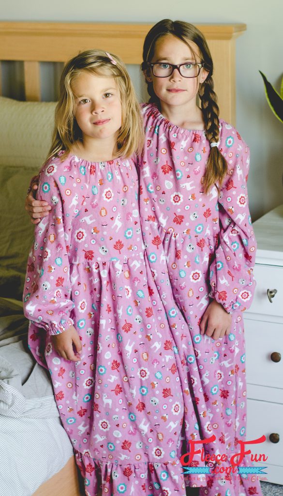 Tutorial and pattern: Girls flannel nightgown – Sewing