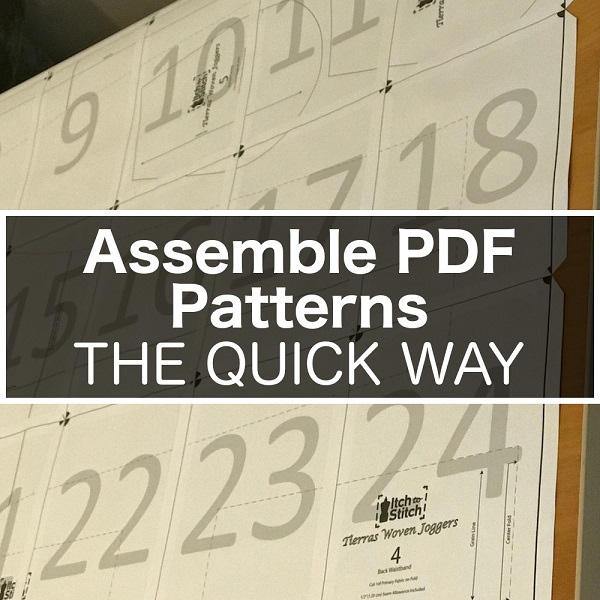 Tutorial: Easy and quick way to assemble PDF sewing patterns