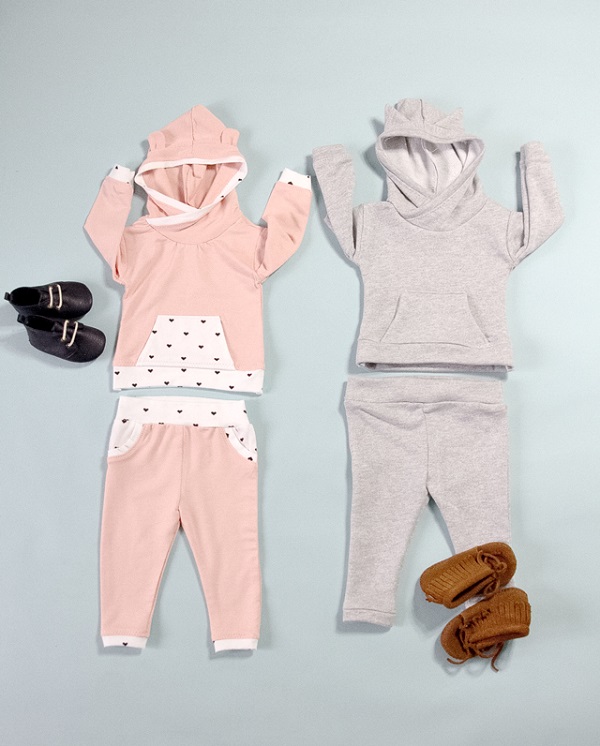 Tutorial and pattern: Baby French terry hoodie and track pants