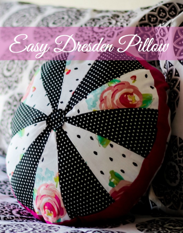 Tutorial: Round Dresden patchwork pillow