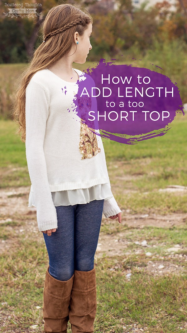 Tutorial: Fix a too-short shirt with a faux layer hem