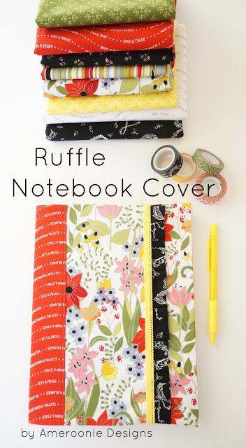 Tutorial: Ruffle fabric notebook cover