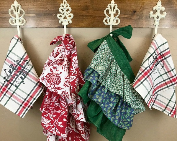 Tutorial: Farmhouse style ruffle apron and kitchen towel 